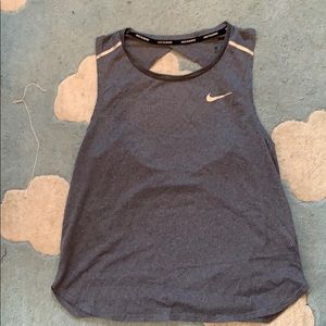 Nike Open Back Tank- medium - blue grey